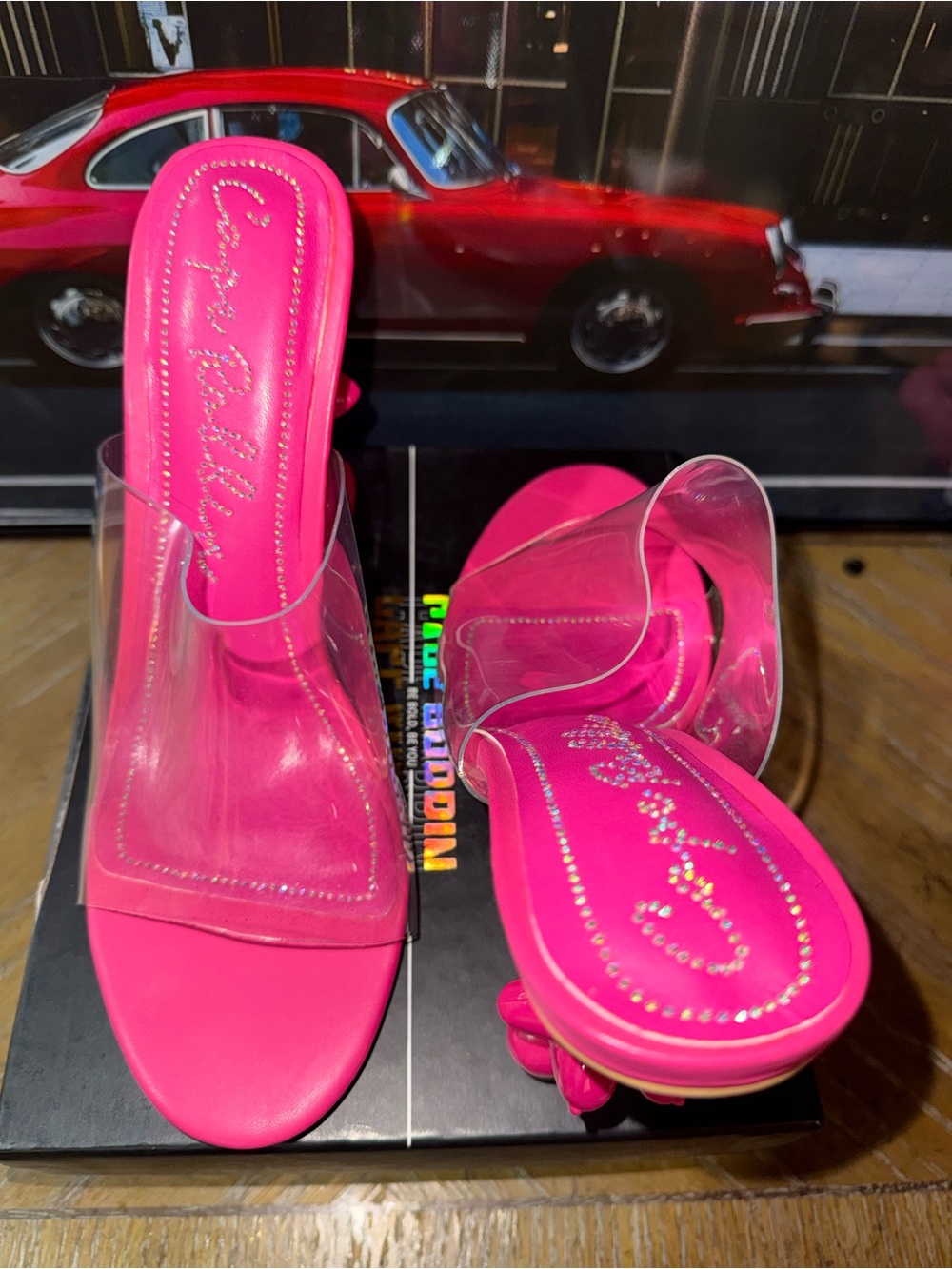 Cape Robbin Bridie Pink Sculptural Body Heel Mule Size 11 New - Picture 5 of 8
